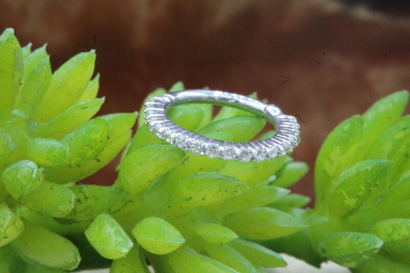 White Gold Radiant Hinge Ring