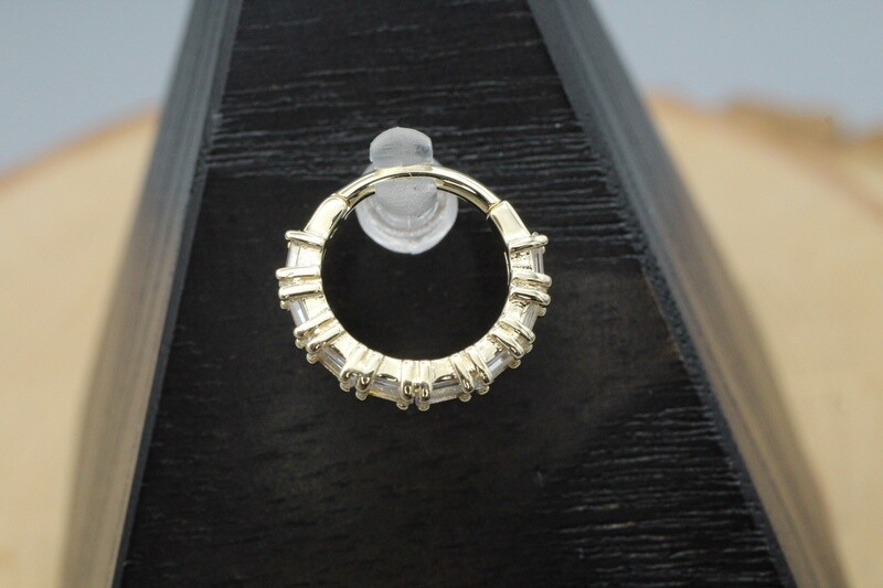 Yellow Gold True Blue Hinge Ring
