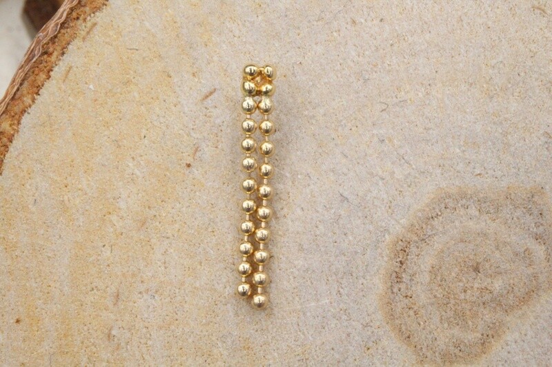 Threadless Yellow Gold Double Bella Kite