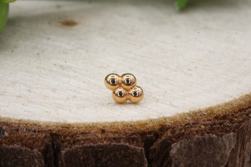 Threadless Rose Gold Bead Cluster Tops
