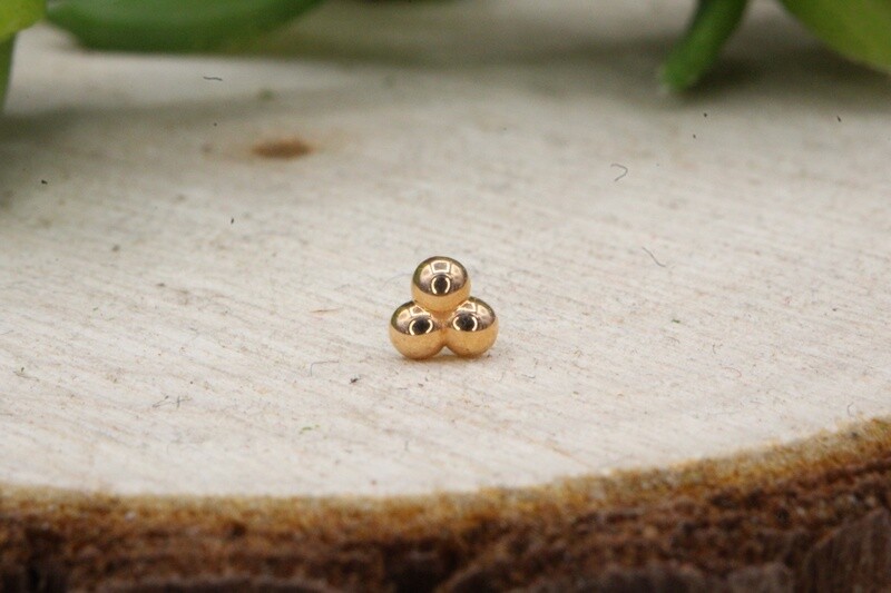Threadless Rose Gold Multi-Bead Cluster