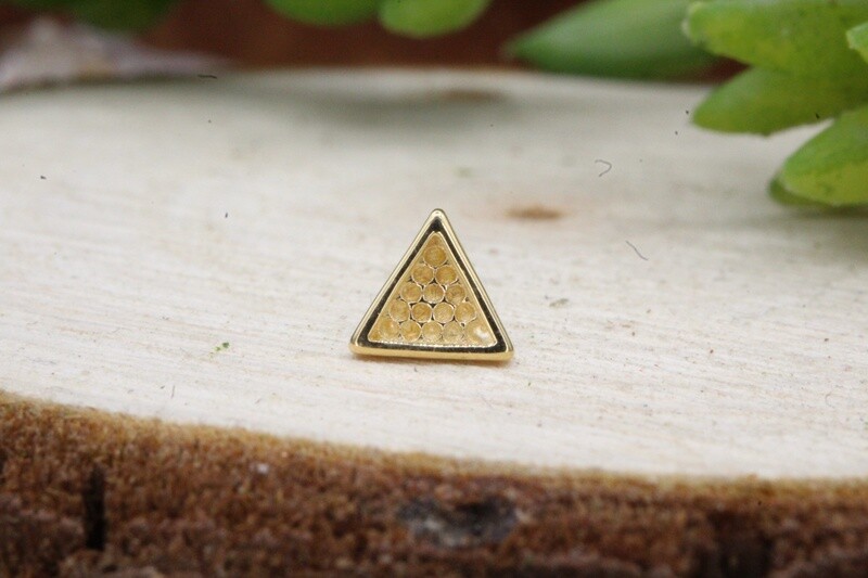 Threadless Yellow Gold G-Hammered Shapes