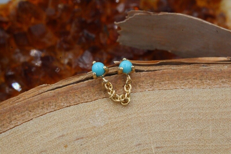 Threadless Yellow Gold Gemini Chain Tops