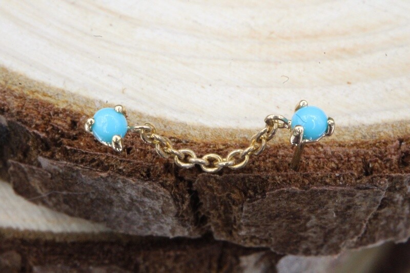 Threadless Yellow Gold Gemini Chain Tops