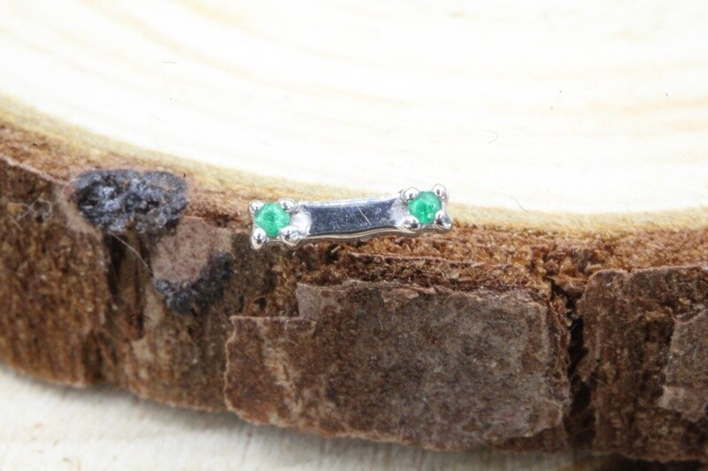 Threadless White Gold Beam Top