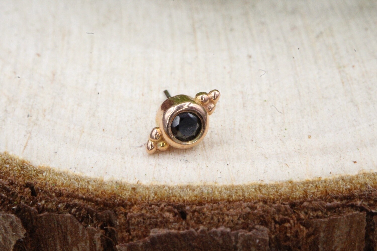 Threadless Rose Gold Illusion Top, Stone: Black Diamond