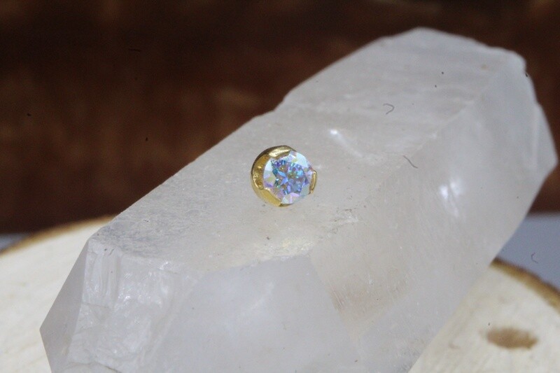 Threadless Yellow Gold Prong Set Tops