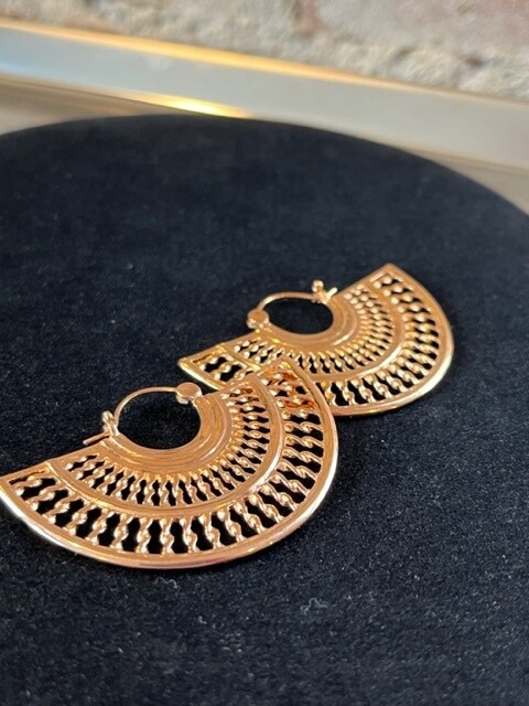 Rapture Hoops, Colour: Rose Gold Plated