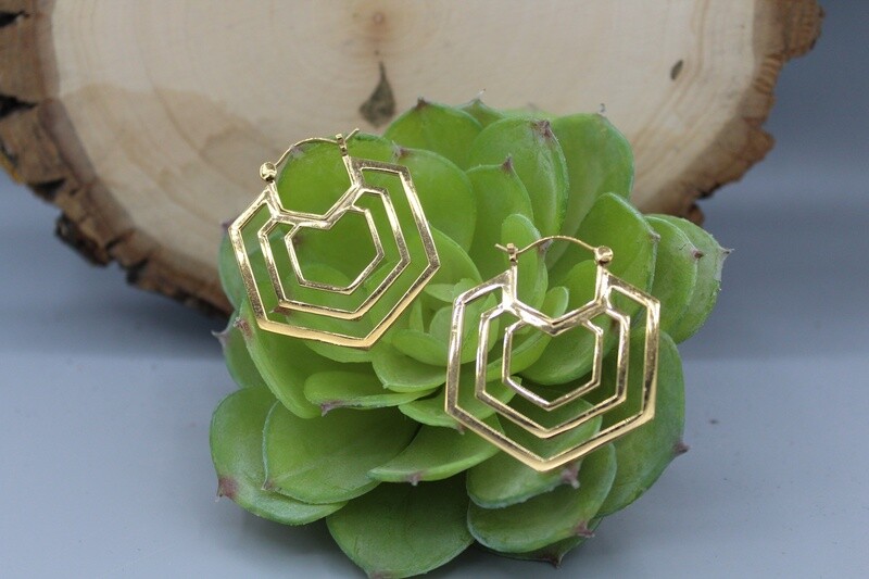 Mini Triple Hex Hoops