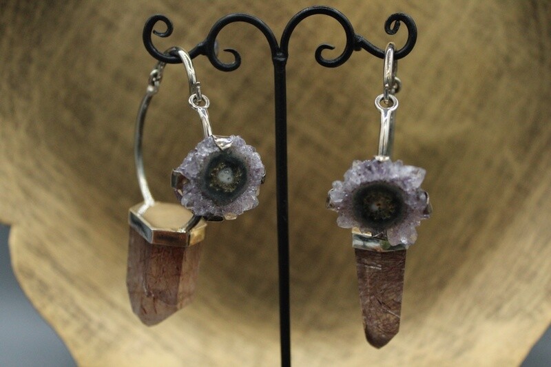 Sterling Silver Stalactite Hoops