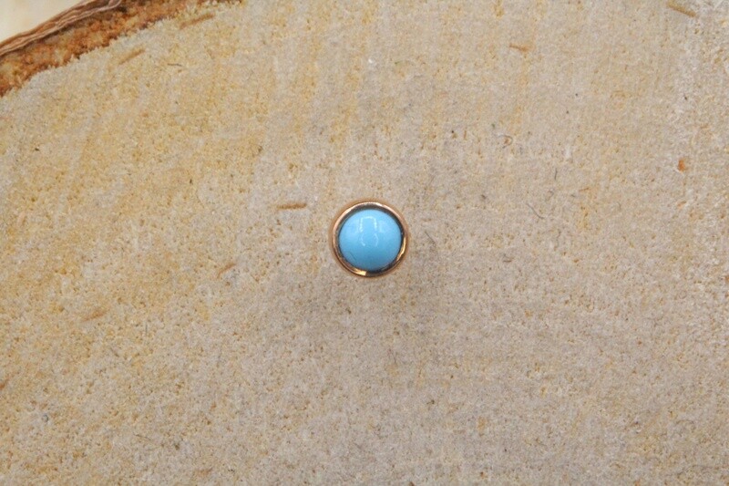 Threadless Rose Gold Turquoise Cup Tops