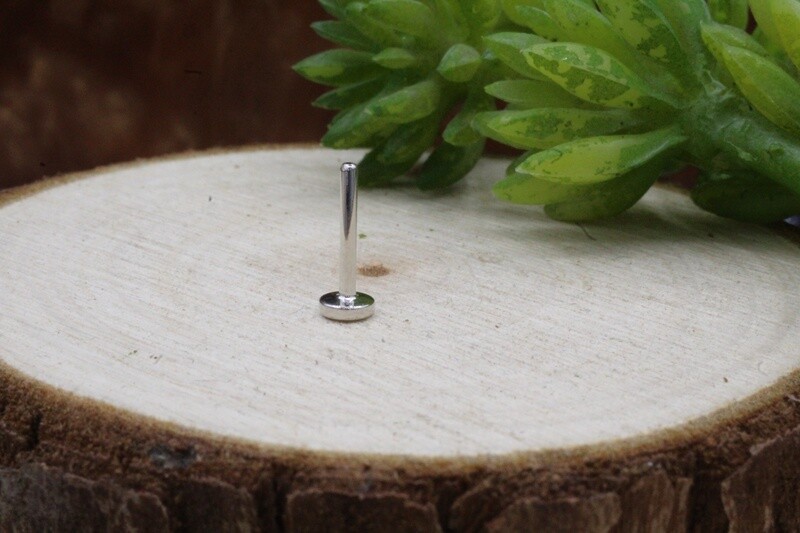 White Gold Flatback Posts