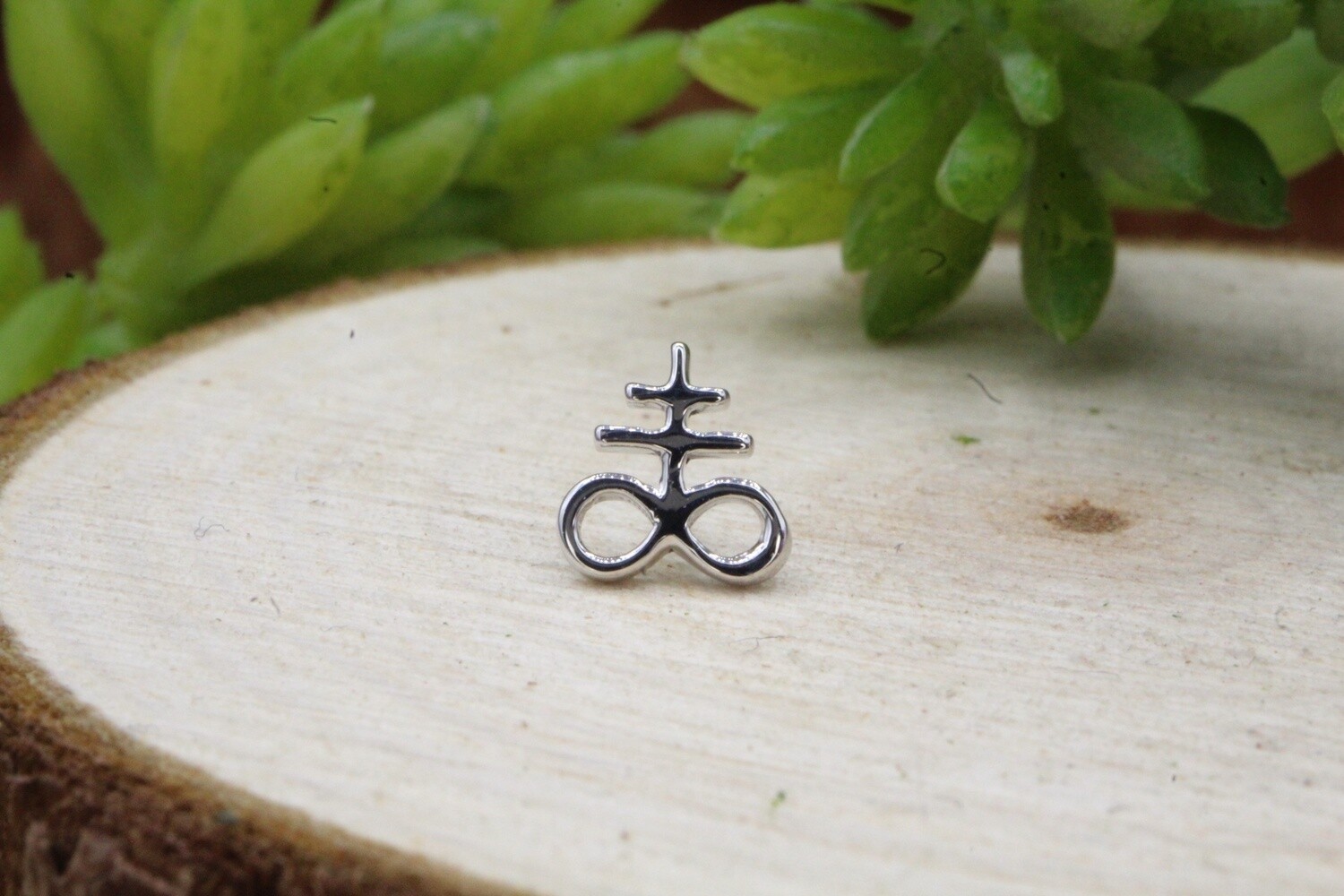 Threadless White Gold Levithan Cross Top
