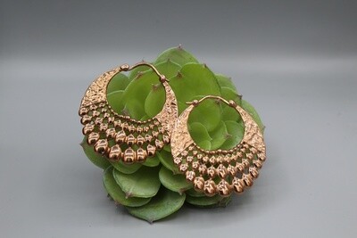 Copper Bubble Hoops