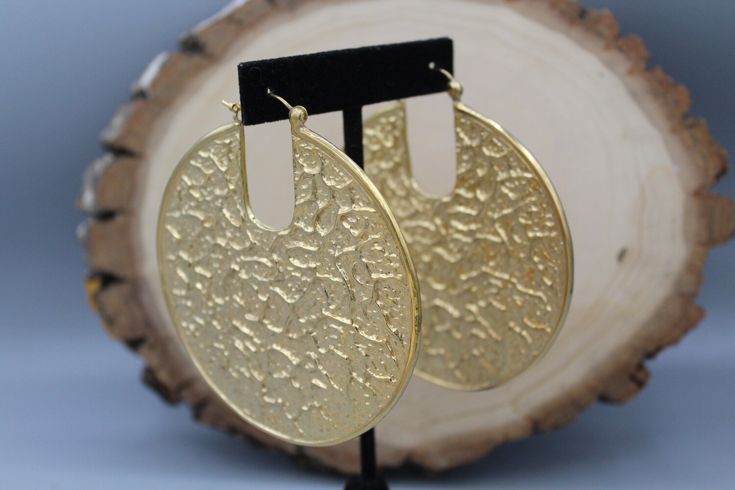 Super Moon Hoops, Material: Yellow Gold Plated