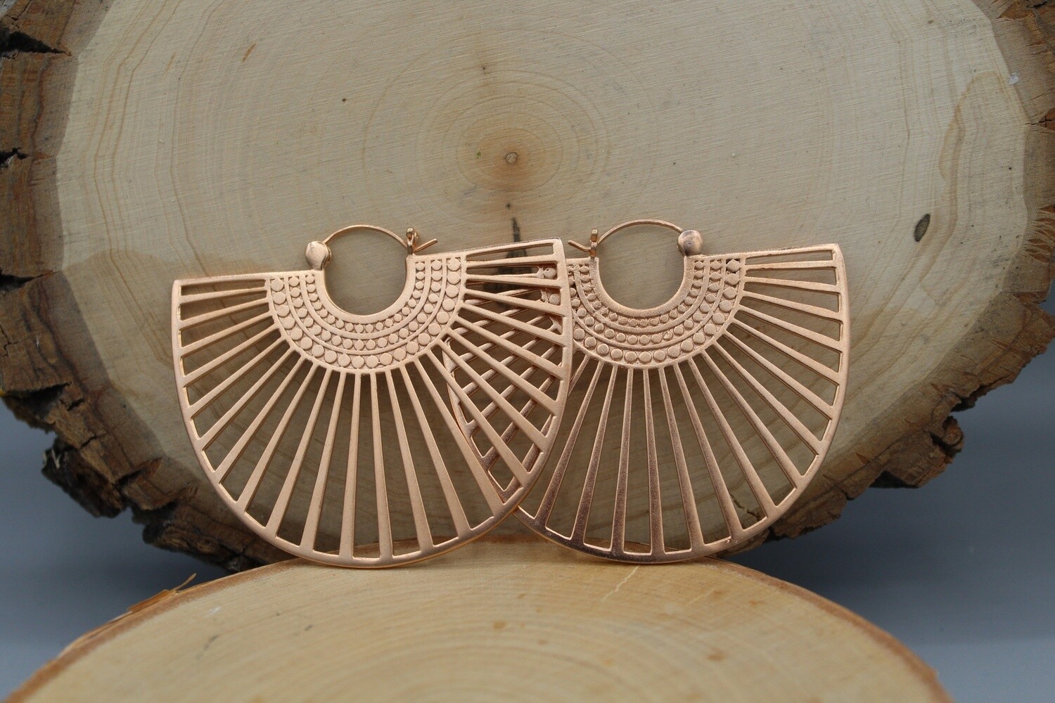 Temple of Light Hoops, Material: Rose Gold Plated