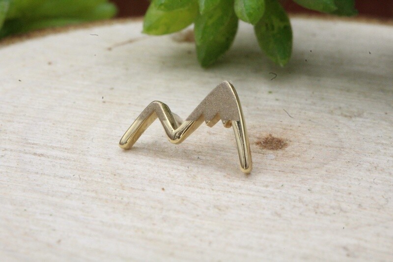 Threadless Yellow Gold Mountain Peak