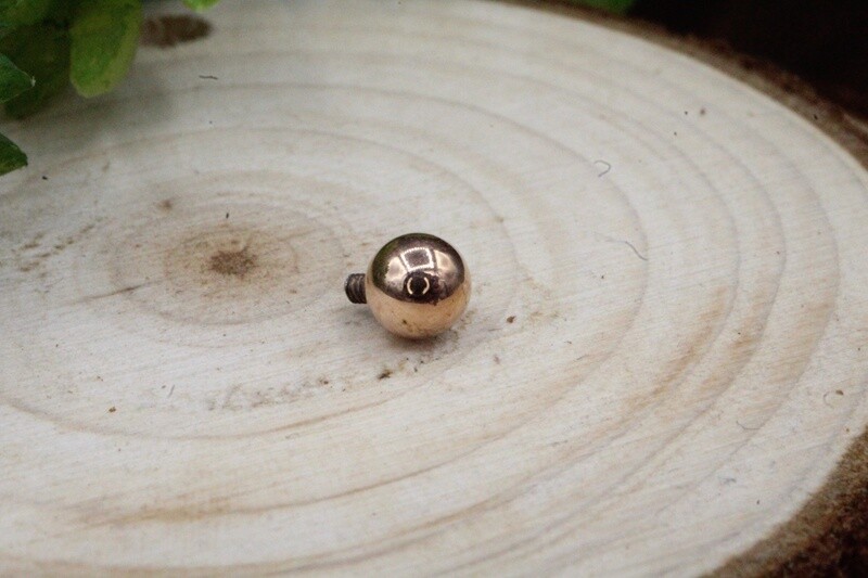 Threaded Rose Gold Bead