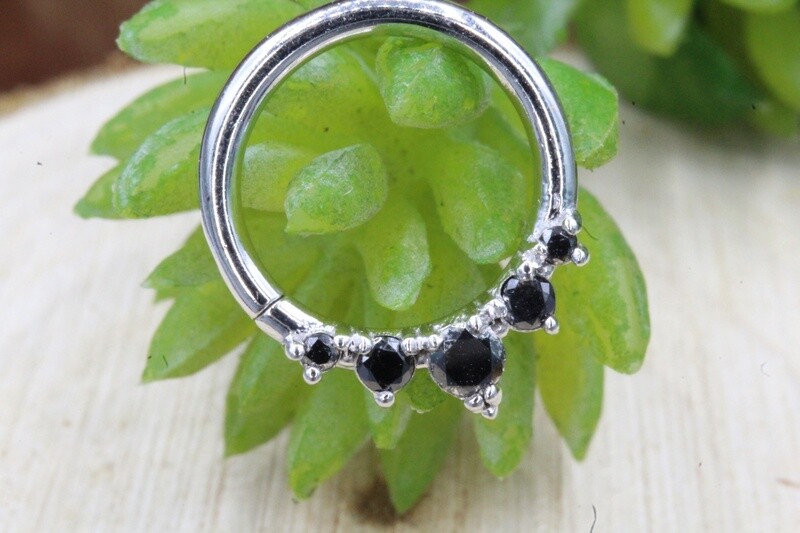 White Gold Throne Seam Ring