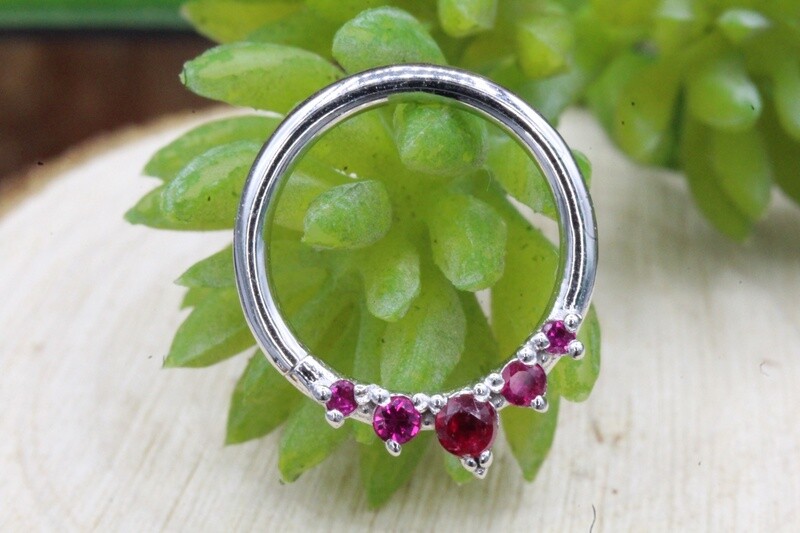 White Gold Throne Seam Ring