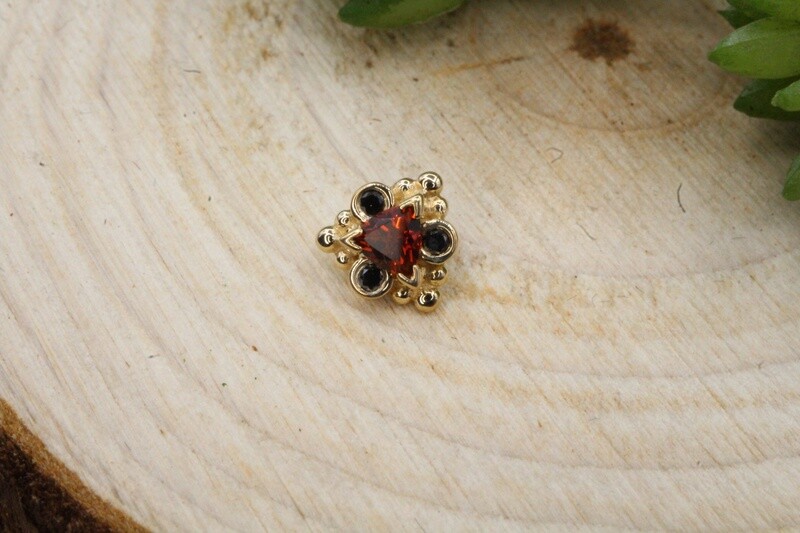 Threaded Yellow Gold Helana Top