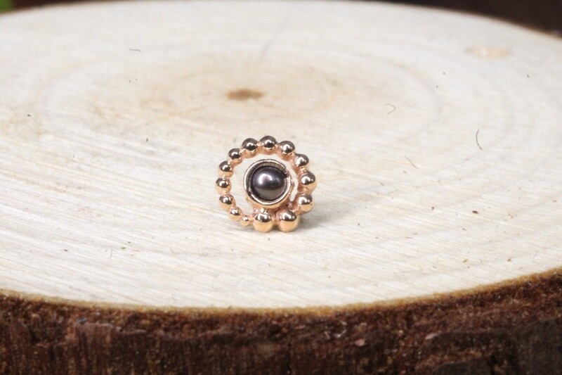 Threadless Rose Gold Beaded Swirl