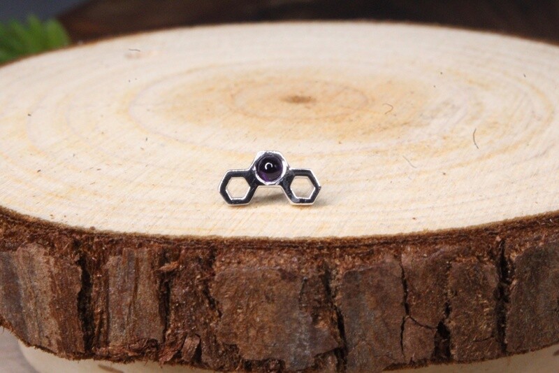 Threadless White Gold Honeycomb