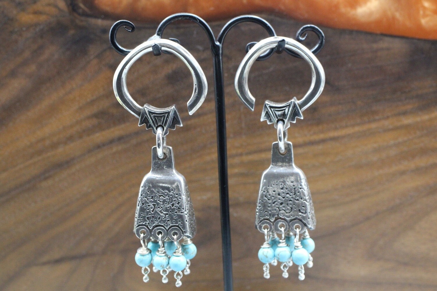Discount Sterling Silver Weights, Gauge: 6g, Style: Sterling Silver Bells w/Turquoise Beads