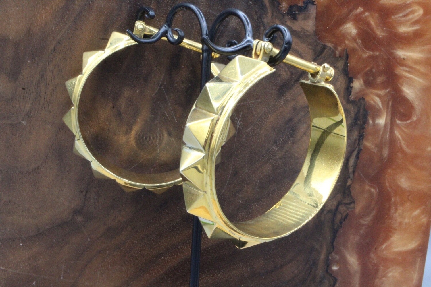 Brass Studded Weights, Gauge: 8g, Material: Yellow Brass