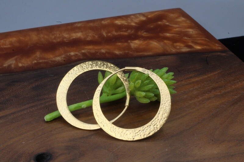 Hammered Shape Hoops