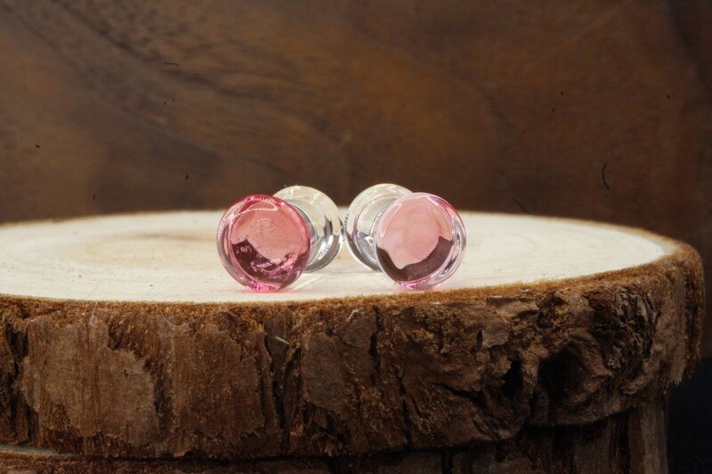 Double Flare Color Front Glass Plugs