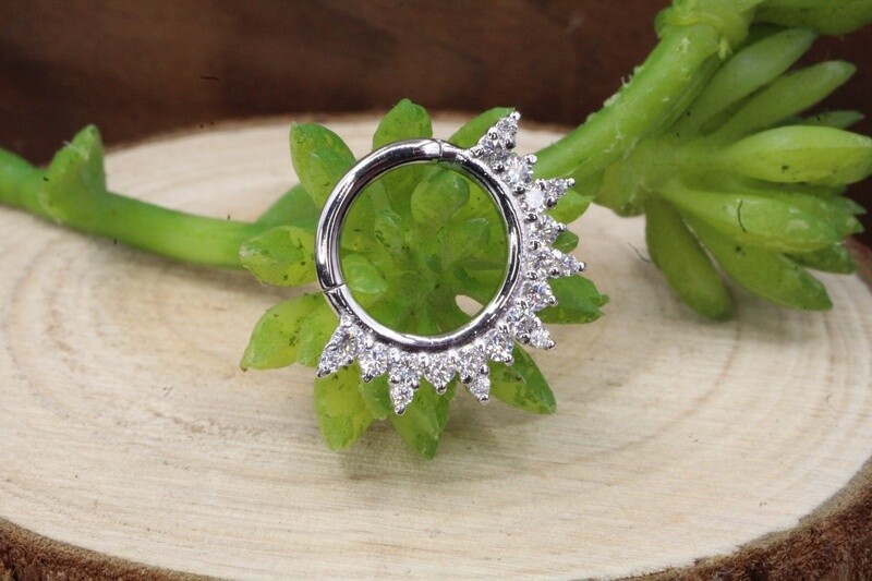 White Gold Regal Hinge Ring