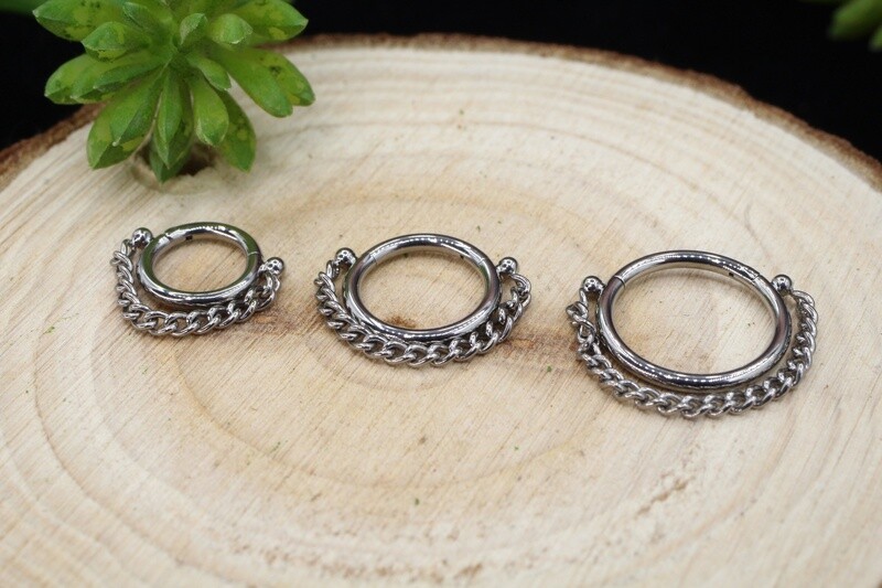 Titanium Single Chain Hinge Ring