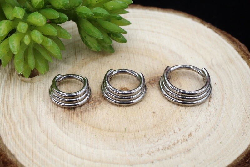 Titanium Triple Hinge Ring
