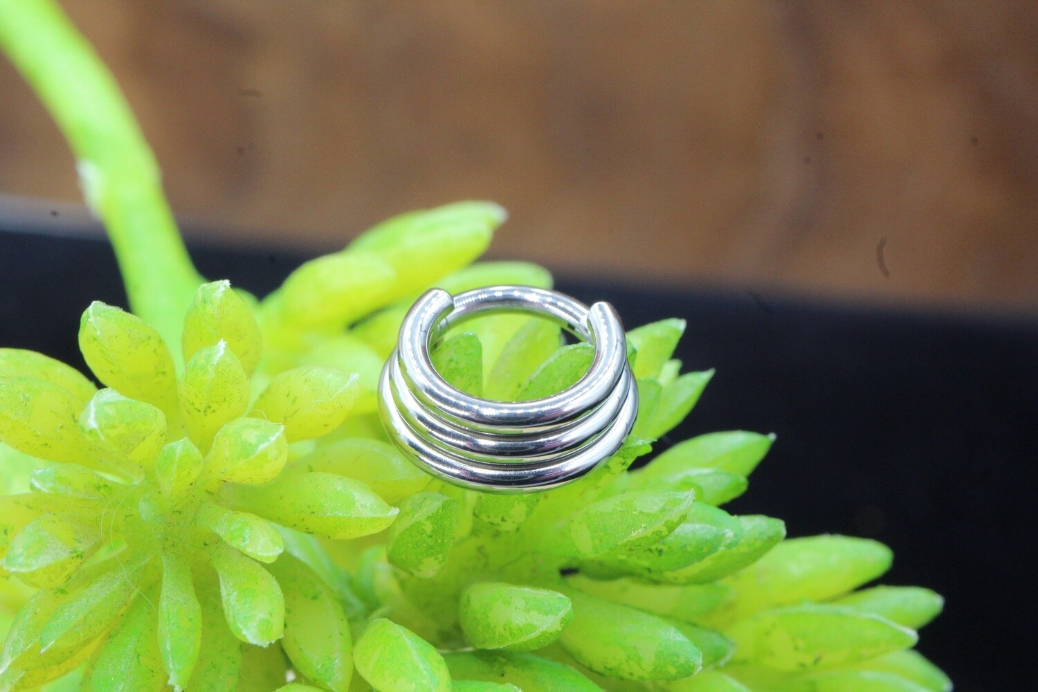 Titanium Triple Hinge Ring, Diameter: 1/4&quot;