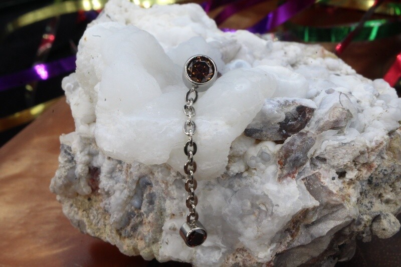 Threadless Titanium Bezel Dangle Tops