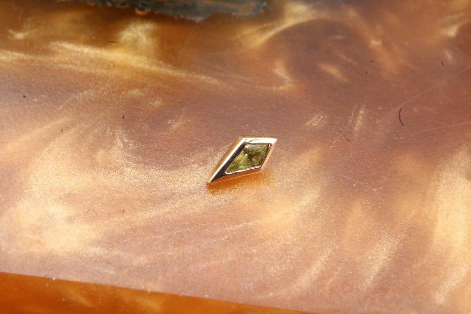 Threaded Rose Gold Pan Top, Gauge: 18/16g