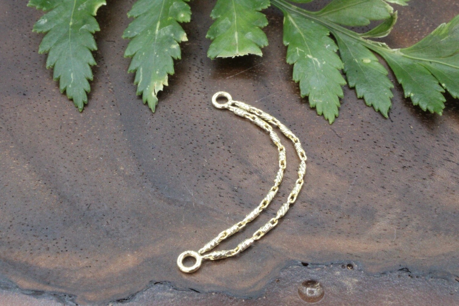 Yellow Gold Miranda Chain, Size: 16ga 1-1/8&#39;&#39;, Length: Graduating