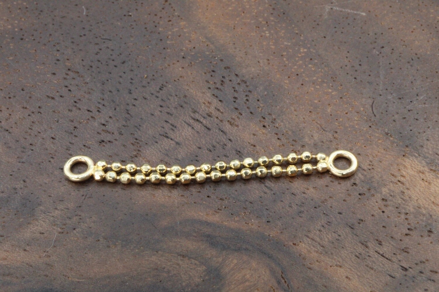 Yellow Gold Smooth Bead Chain, Size: 16ga 3/4&#39;&#39;