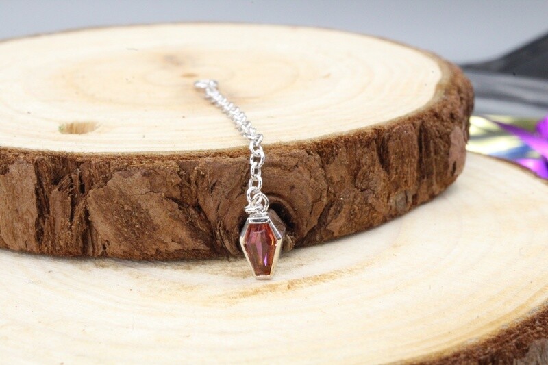 White Gold Coffin Charm