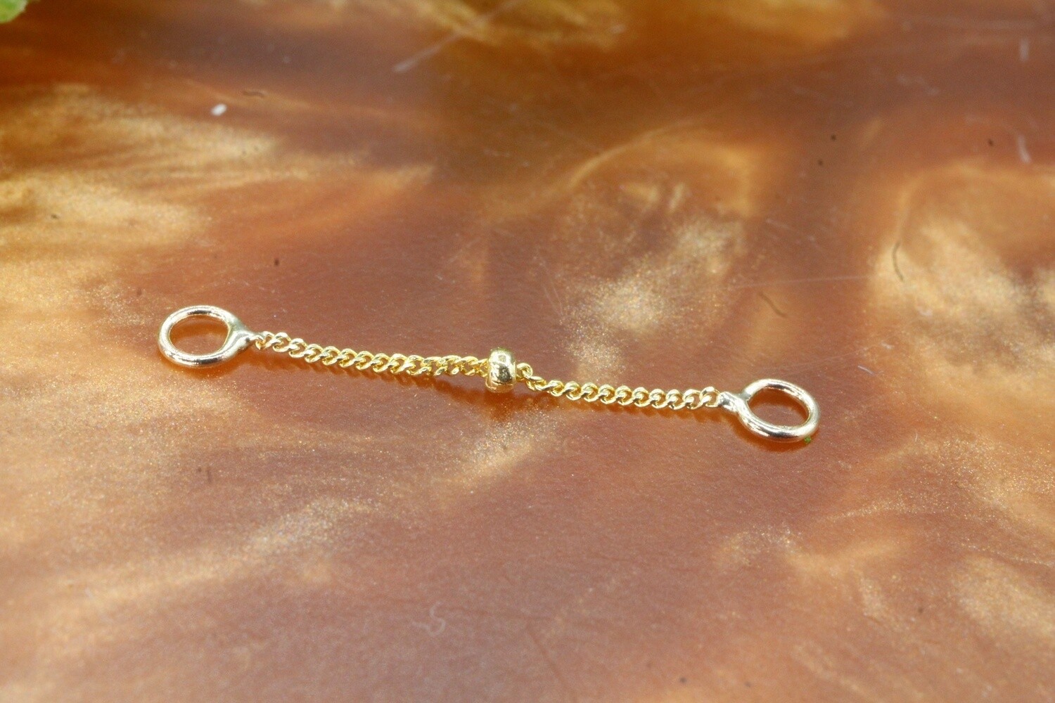 Yellow Gold Space Dust Chain, Length: 25mm