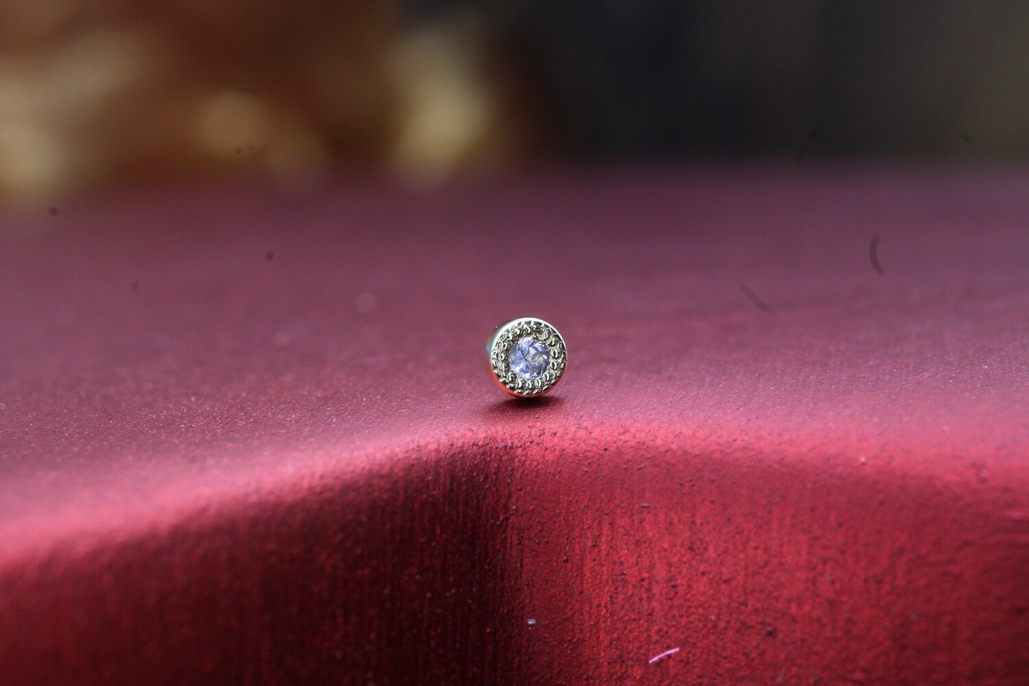 Threadless Yellow Gold Pave Circle