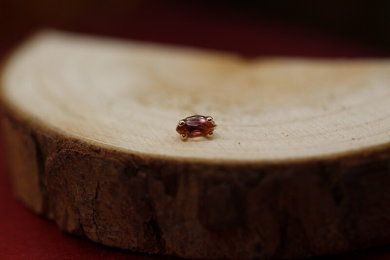 Threadless Rose Gold Marquise 4-Prong Top