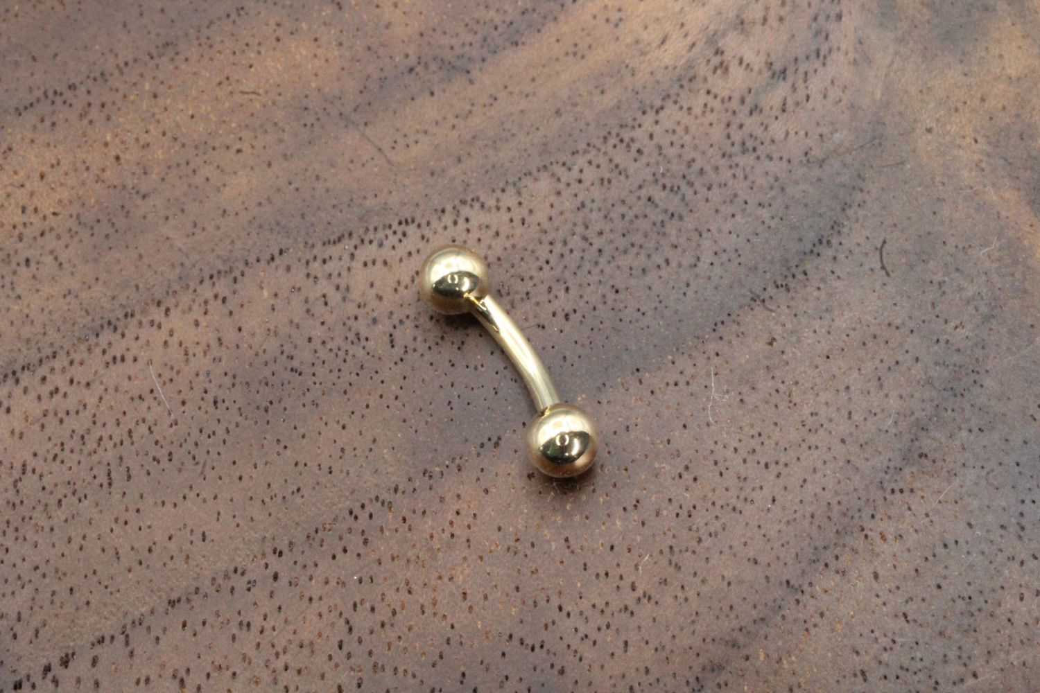 Yellow Gold Curved Barbell
