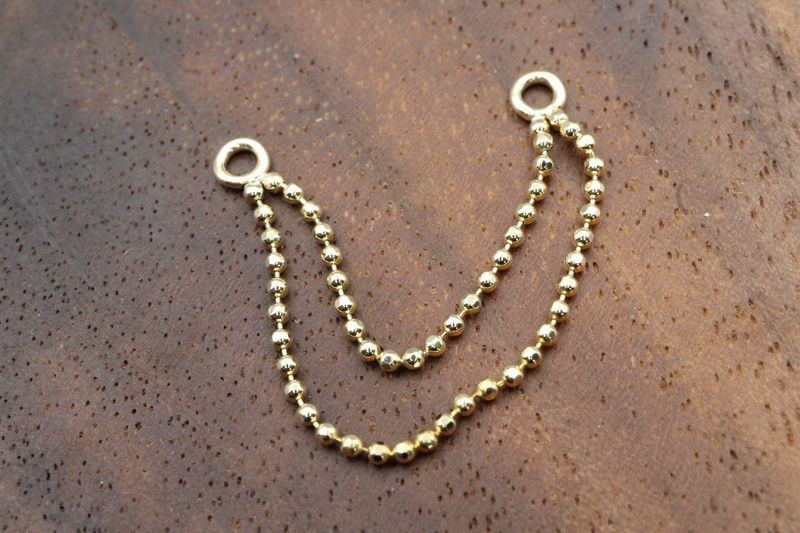 Yellow Gold Diamond Cut Bead Chain