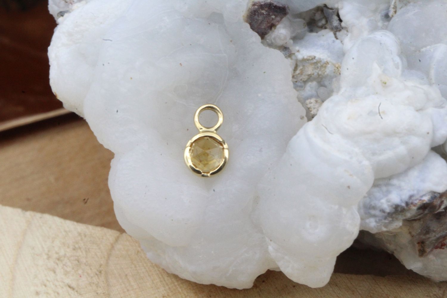 Yellow Gold Luka Charm, Stone: Citrine