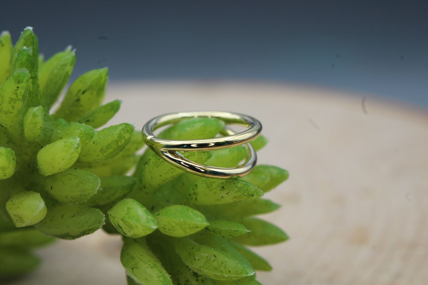 Yellow Gold Illusion Seam Ring, Size: 18ga 5/16&#39;&#39;