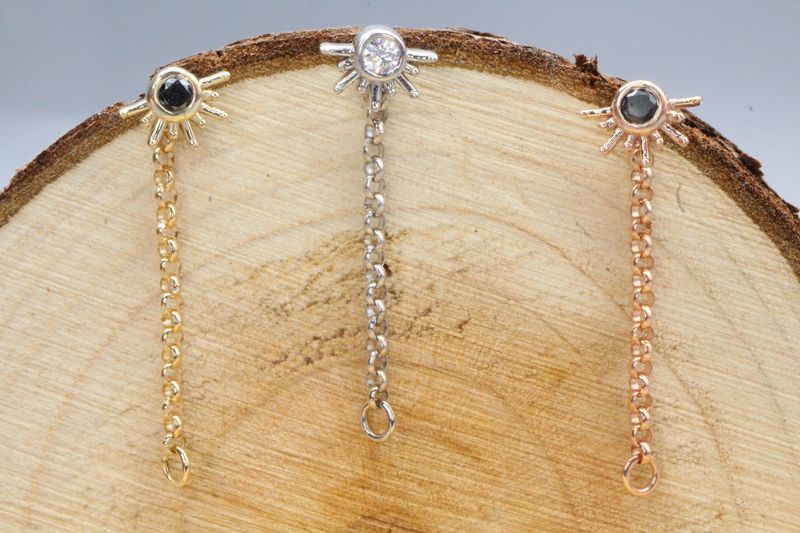 Yellow, White, &amp; Rose Gold 1.5mm Round Rolo Chain