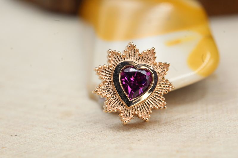 Threaded Rose Gold Milagro Heart Top