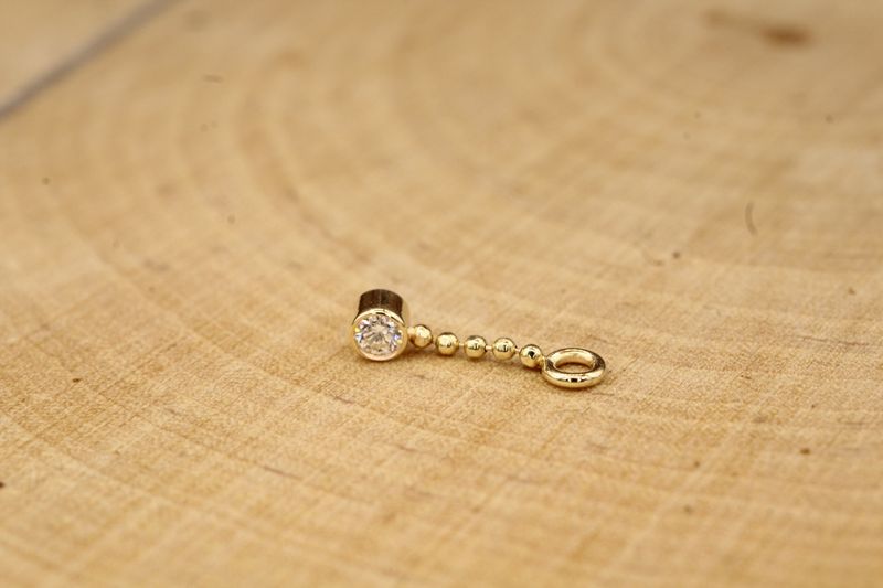 Yellow Gold Comet Charm
